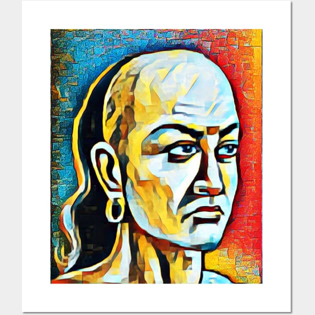 Chanakya Abstract Portrait | Chanakya Artwork 2 Wall Art by JustLit